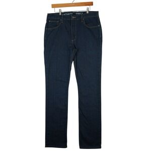 Carhartt Jeans Mens 34x36 Blue Slm Straight Fit Rugged Flex Tapered Leg Workwear